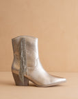 The Rowan | Champagne Rhinestone fringe cowboy boot *final sale*