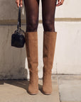 The Shiloh | Brown Knee High Block Heel Boot