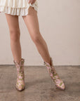 The Sorrel | Rose Garden Floral Western Bootie