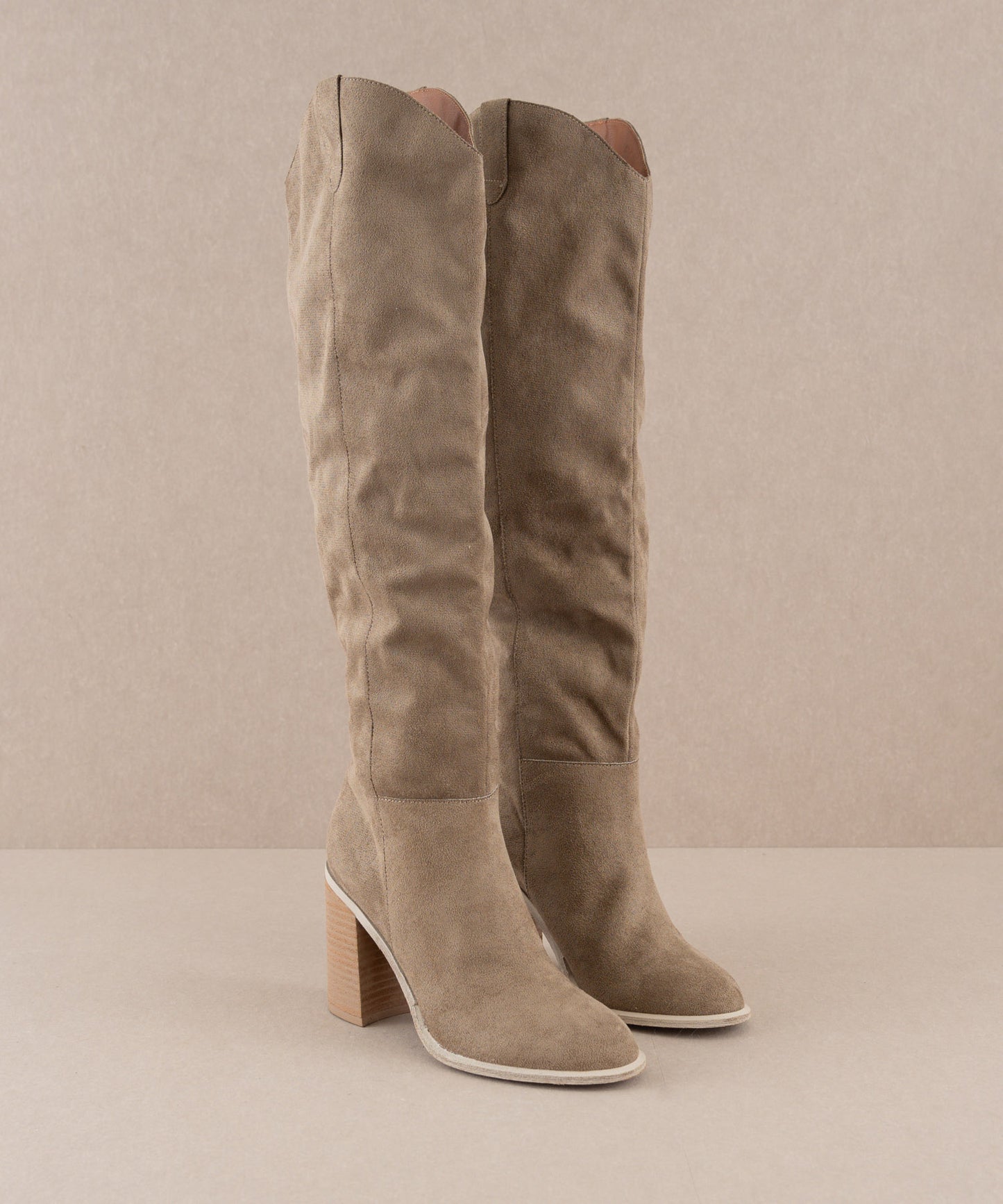 The Stephanie - Grey-Brown Knee-High Boots
