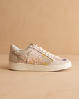 The Tammi | Light Grey Floral Applique Sneaker