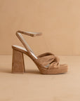 The Zoey | Almond knotted band platform  heel  *FINAL SALE*