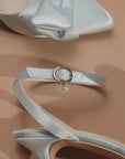 The Colette | Something-Blue Pearl Bow Bridal Heel