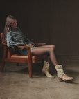 The Sorrel | Vintage Floral Tapestry Print Western Cowgirl Bootie