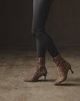 The Goldie | Leopard Sculpt Heel Bootie