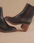 The Olivia | Espresso Chelsea Heel Boots