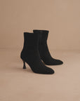The Goldie | Black Sculpted Heel Bootie