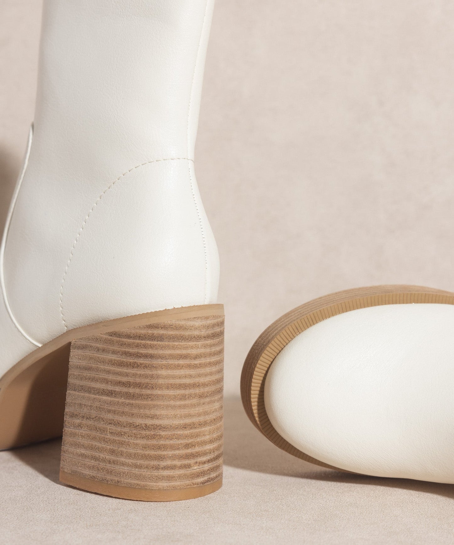The Alexandra - White Platform Ankle Boots