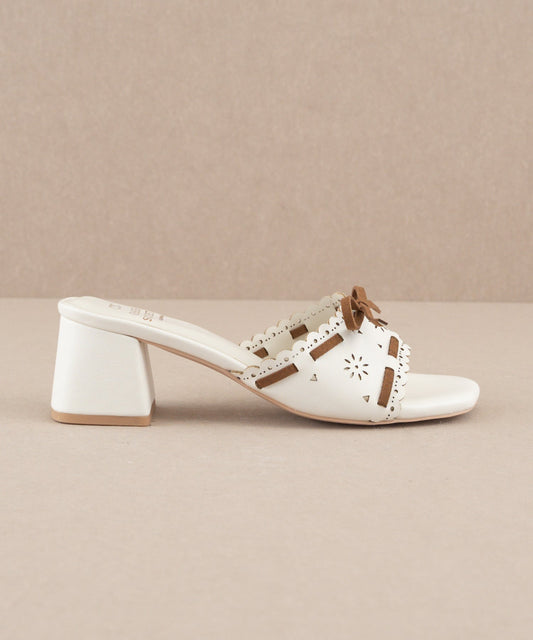 The Breda | White Sweet low heel sandal