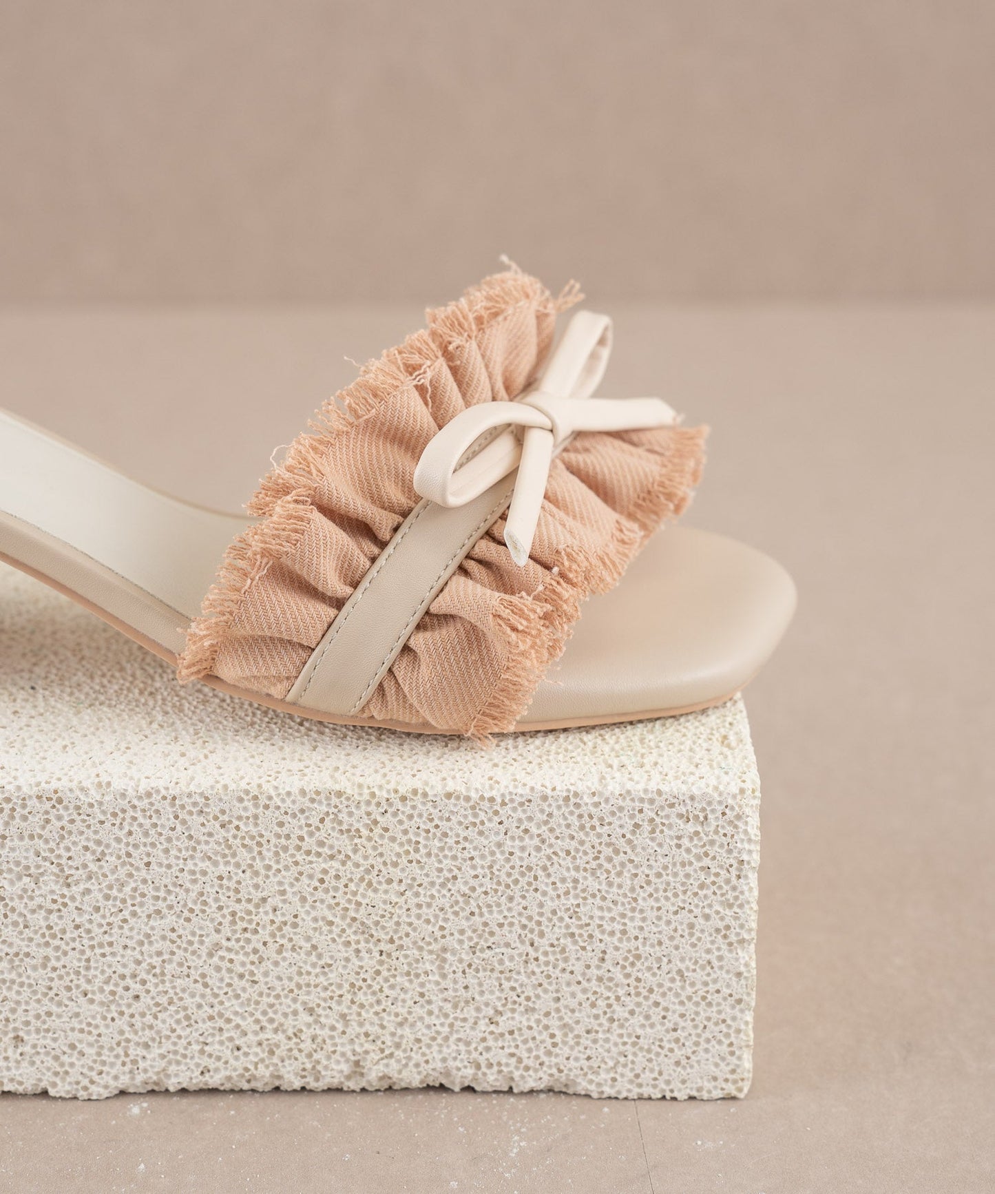 The Julissa | Apricot Romantic Low Heel Sandal