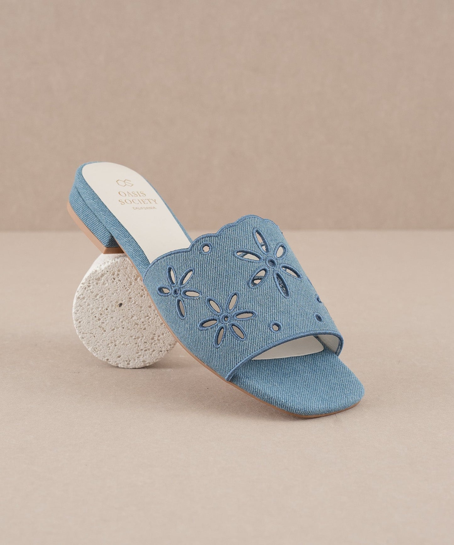 The Manila | Denim Flower Cutout Sandals - ETA 5/13 - 5/17