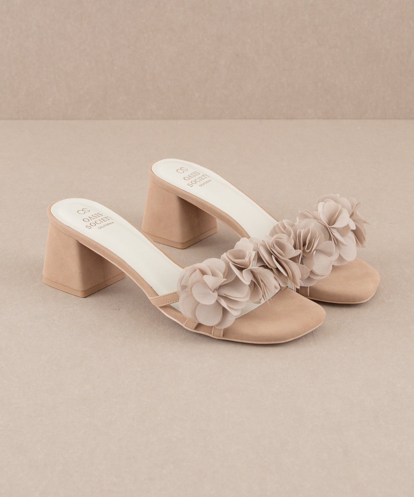 The Noor | Dusty Pink Romantic Petal Detail Heels