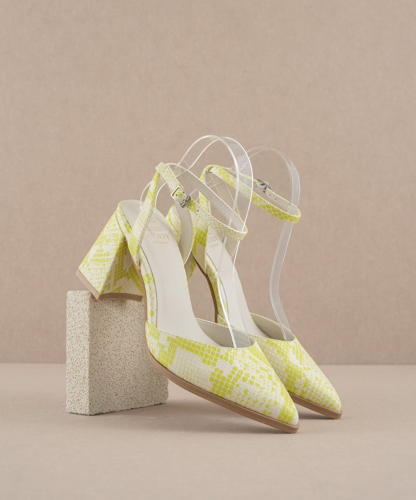 The Princess | Lime Pointed Toe Heel with Ankle Strap