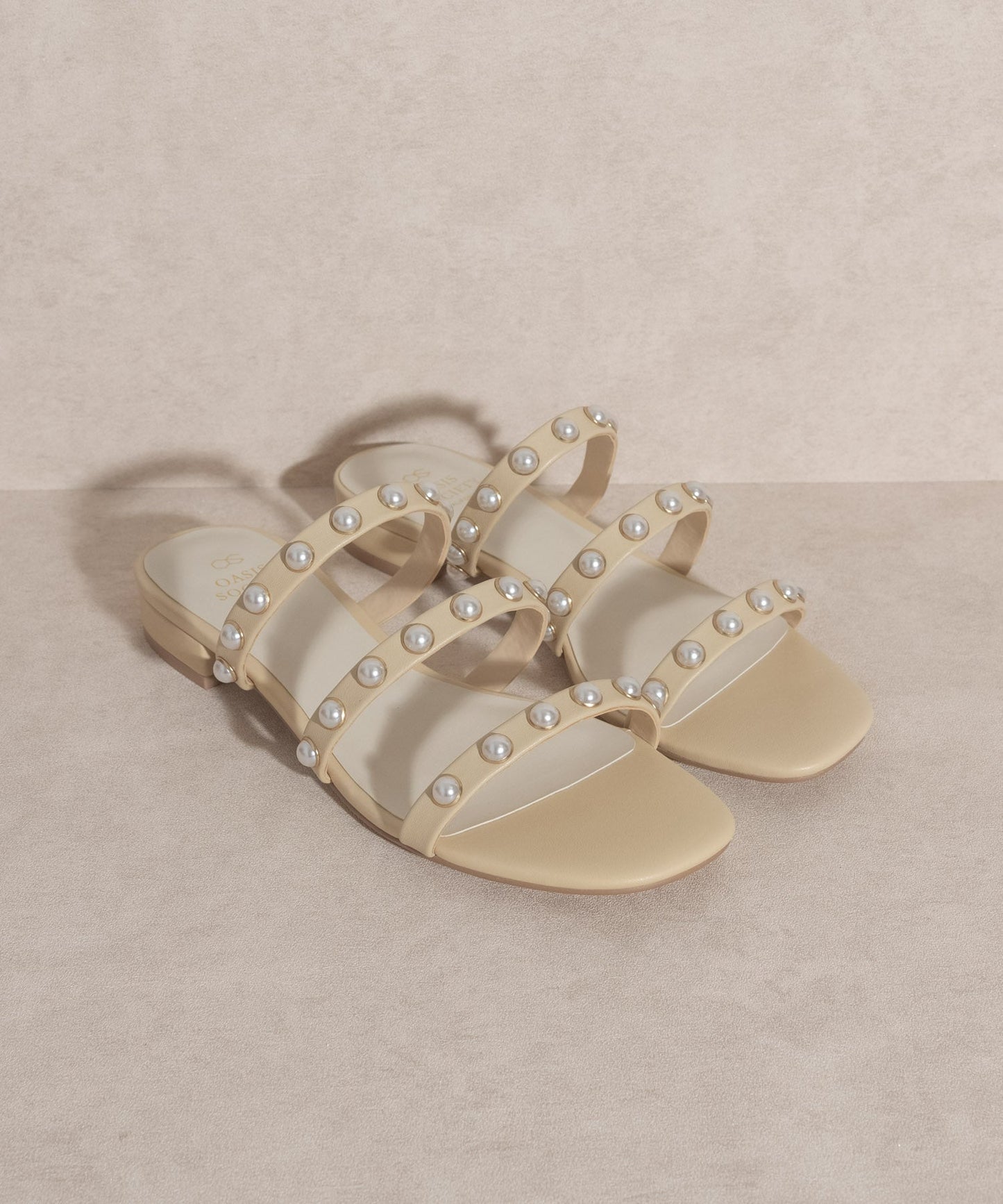 The Valerie - Butter Pearl Flat Sandals
